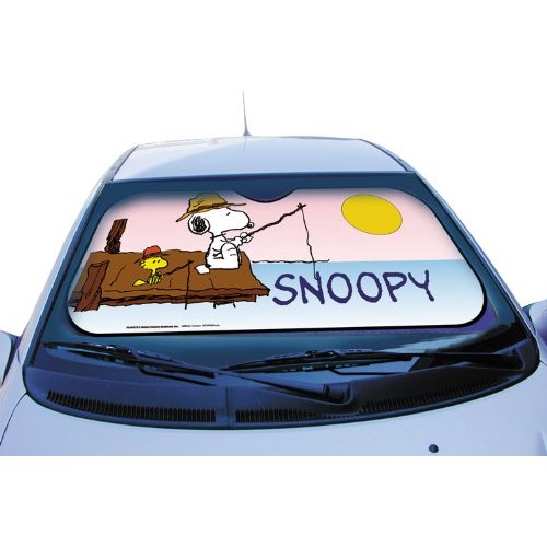 Snoopy szélvédőtakaró hővédős - horgász